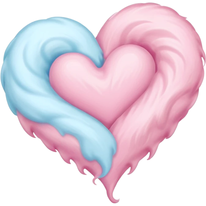 pastel heart with a cotton candy swirl emoji