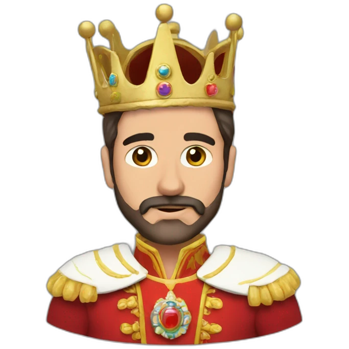 Moreno con corona de rey emoji