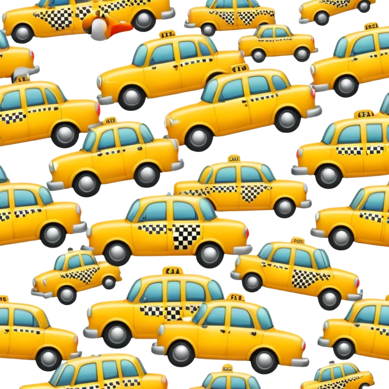 yellow taxi cab with checker pattern on the side emoji