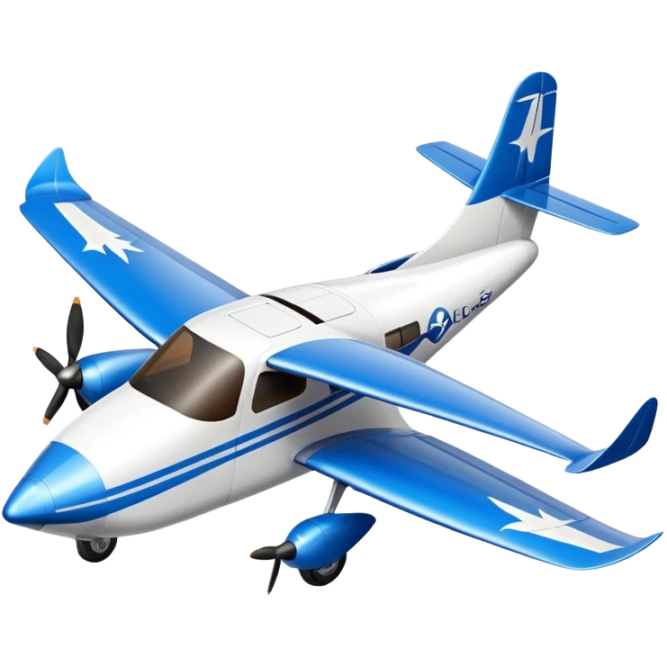 A small propeller airplane with wings and tail but with a realistic goose head at the front instead of a cockpit emoji