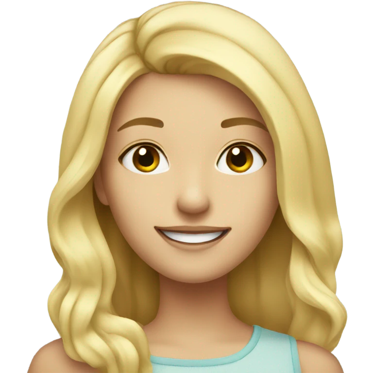 smiling blonde girl selfie emoji