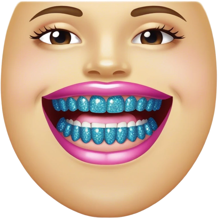 Glitter teeth emoji