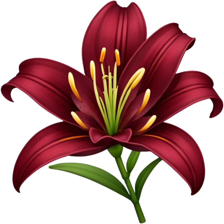 a maroon lilly emoji
