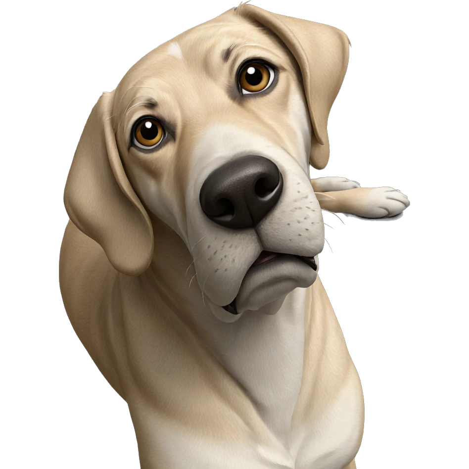 realistic indoor dog portrait emoji