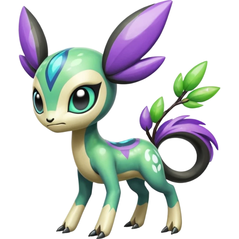 Colorful Shiny Edgy Cool Badass Painted Splashed Exotic Meloetta-Palkia-Virizion-Venom-Stitch-Fakémon-creature-hybrid emoji