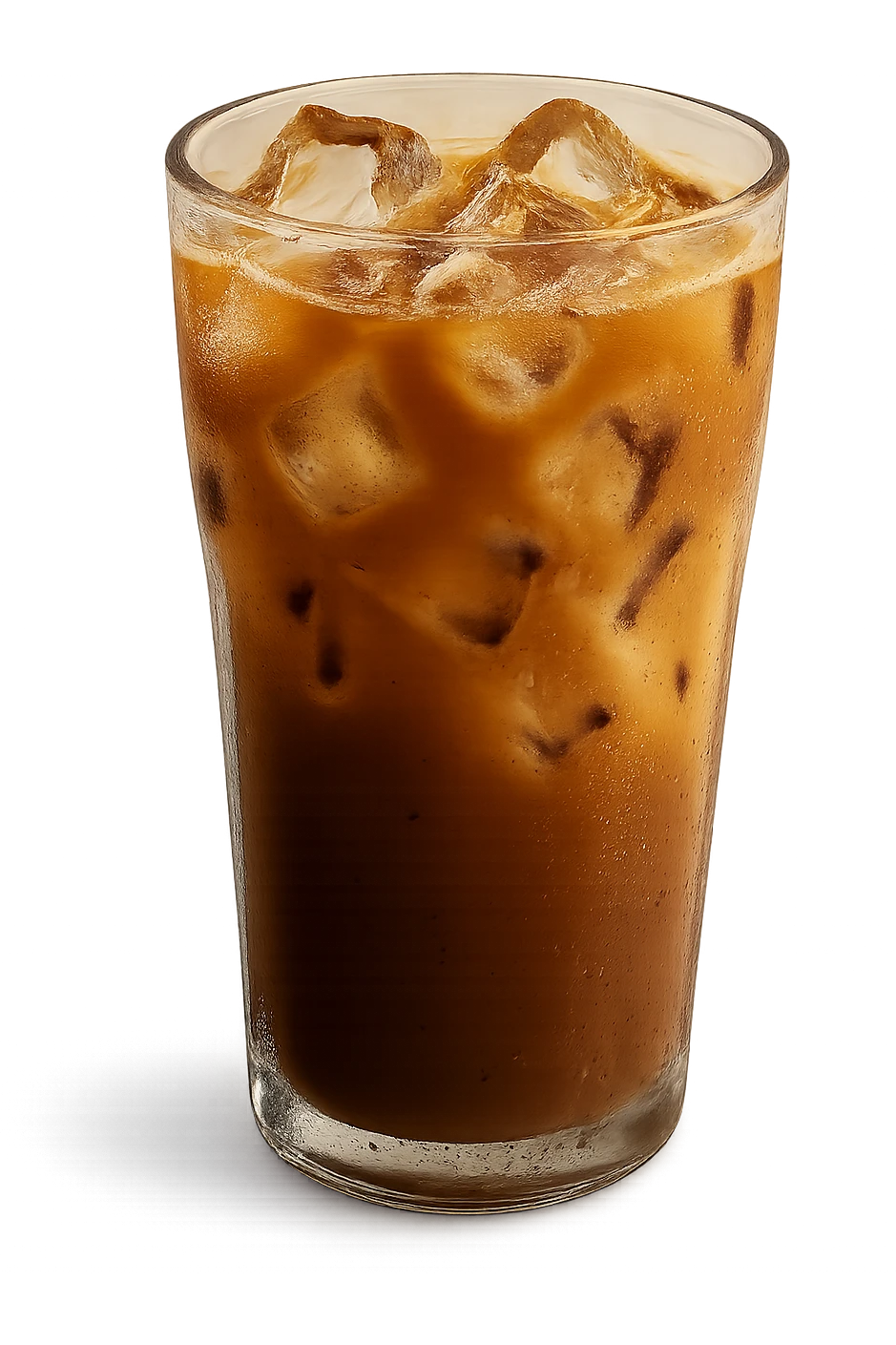 aesthetic glass of iced coffee, no background emoji