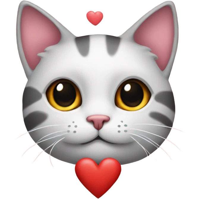 cat with hearts and letter V emoji