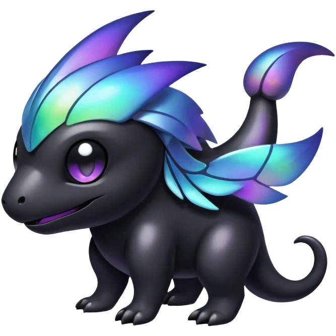  Iridescent black dark fakemon-creature  emoji