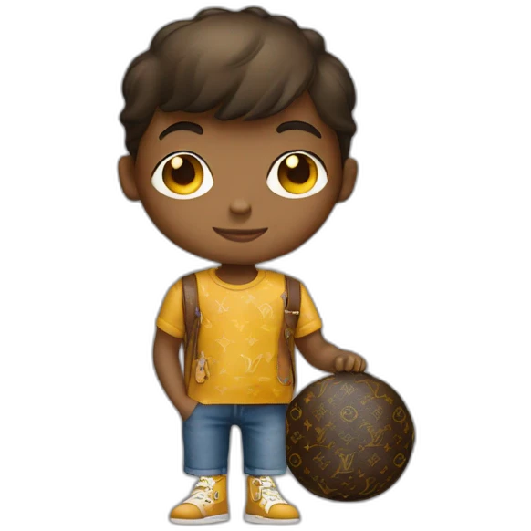 kid with louis vuitton ball emoji