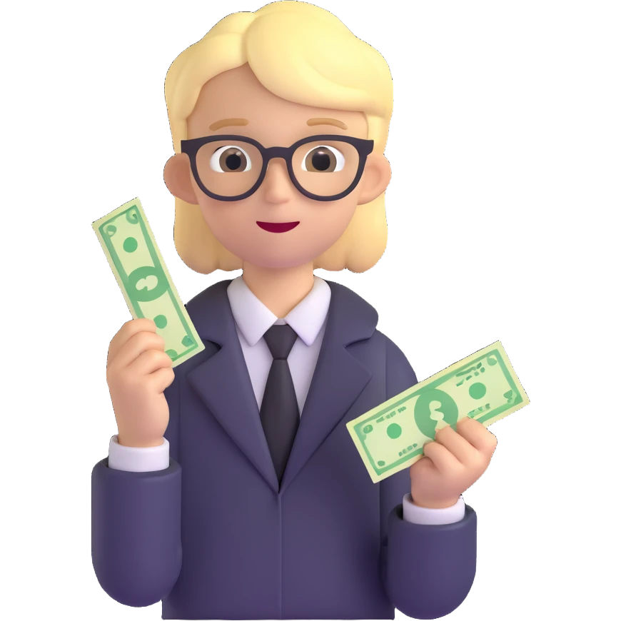 blonde kid spreading money emoji