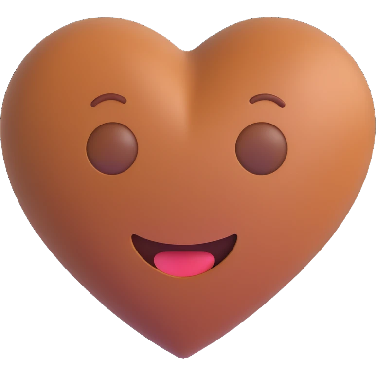cute brown heart emoji emoji