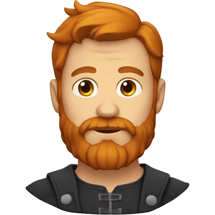 Homme chauve avec une barbe rousse emoji