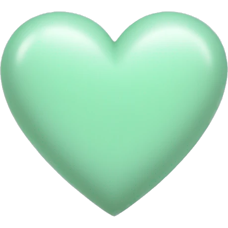 pastel green heart emoji