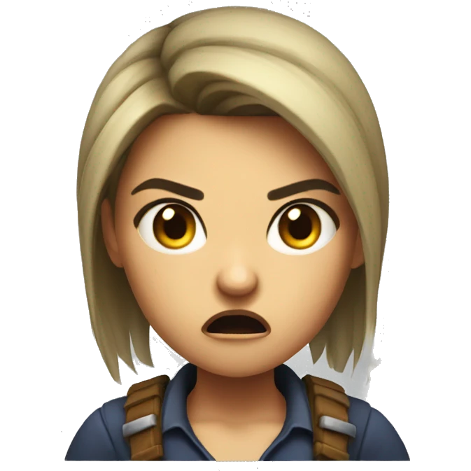 Angry gamer girl emoji