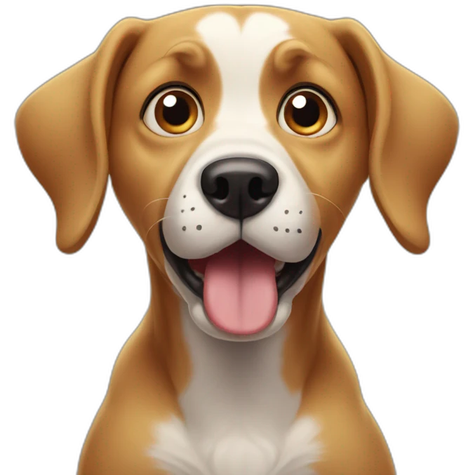 a shocked dog emoji