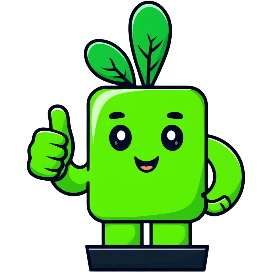 hand with green thumb giving thumbs up, representing gardening skill emoji