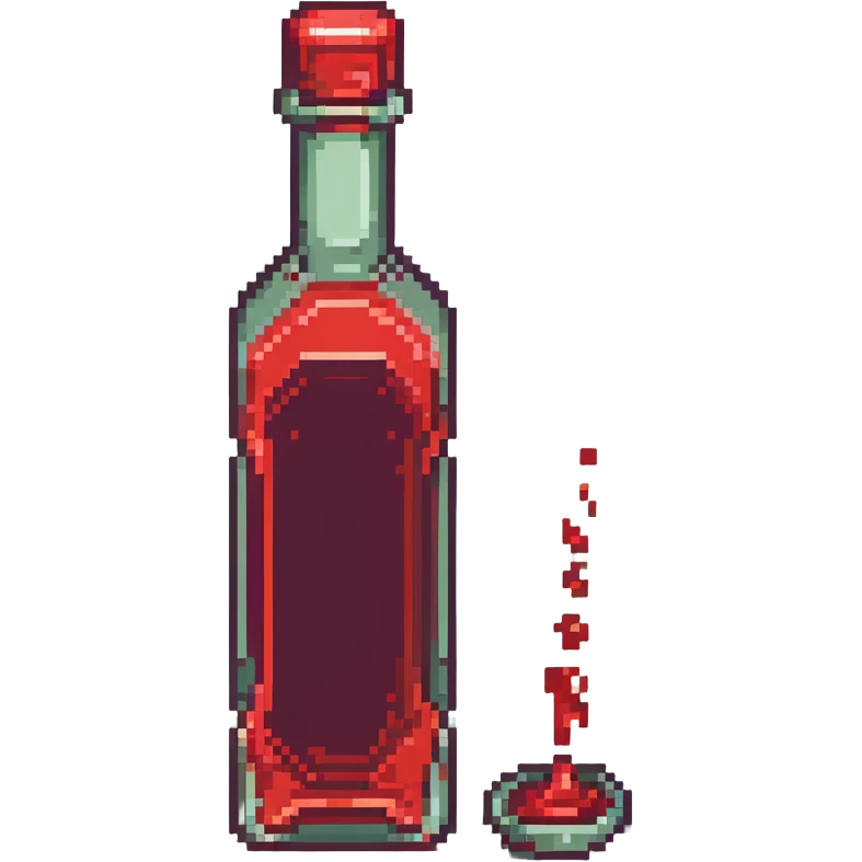 health potion, classic RPG look, ornate bottle, red liquid emoji