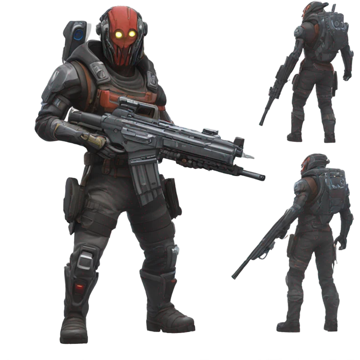 Apex Legends Revenant with a rifle, full body emoji