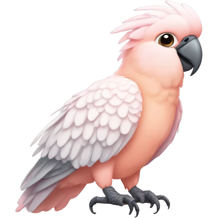 pink peach colored cockatoo emoji