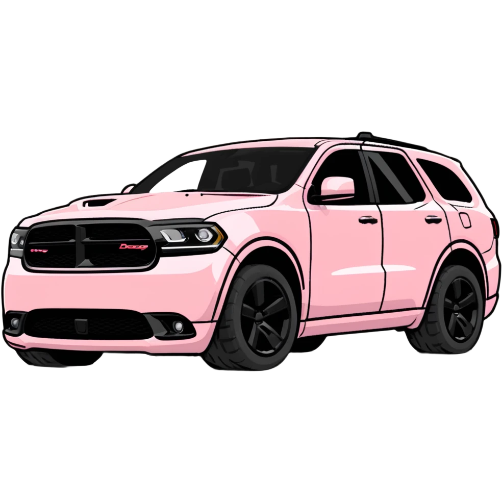 Light pink dodge durango emoji