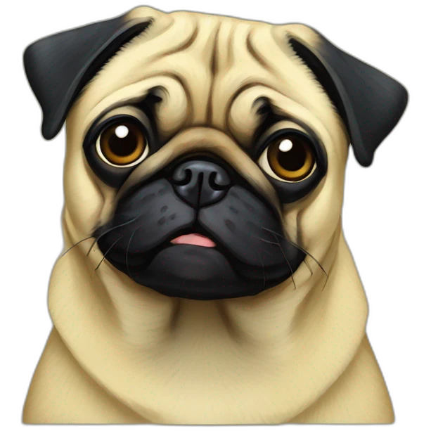 Van Gogh Pug emoji