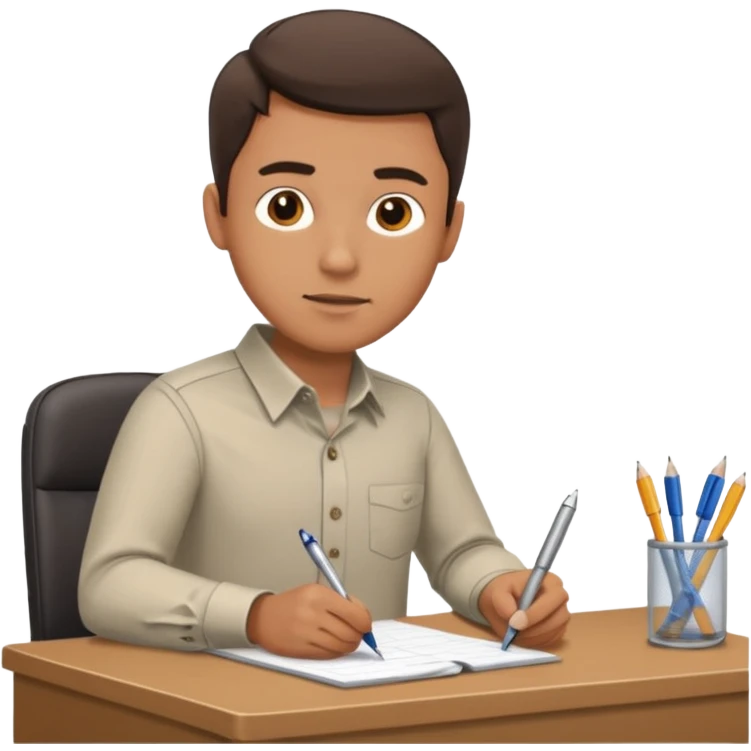 Man in work office emoji