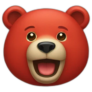 A red bear emoji