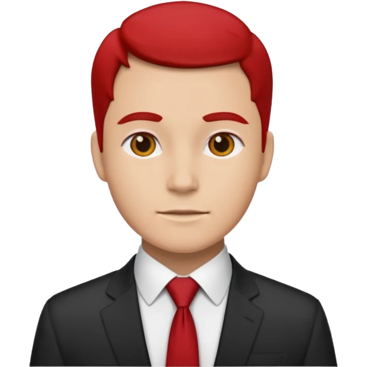 people with only red tie no suit emoji