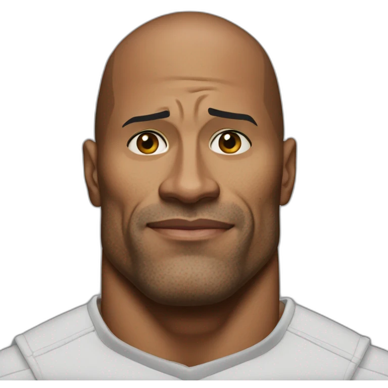 Dwayne Johnson raise an eyebrow emoji