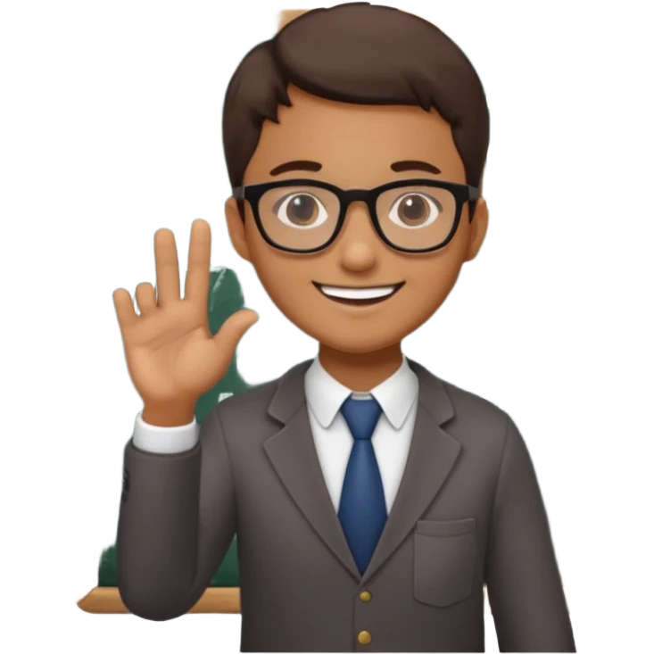 teacher teaching numbers on a blackboard
 emoji