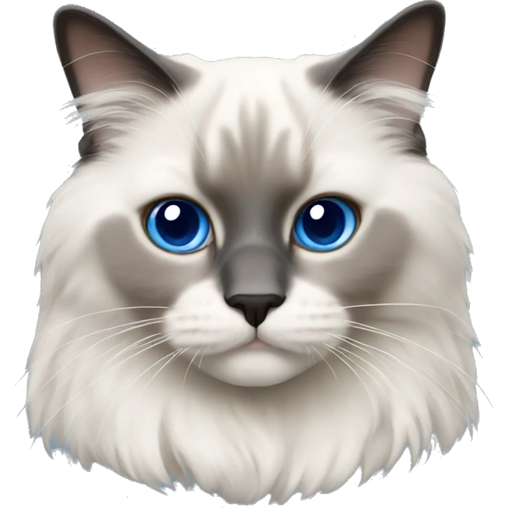 blue point ragdoll cat  emoji