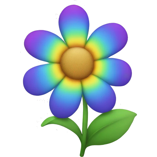 rainbow flower emoji