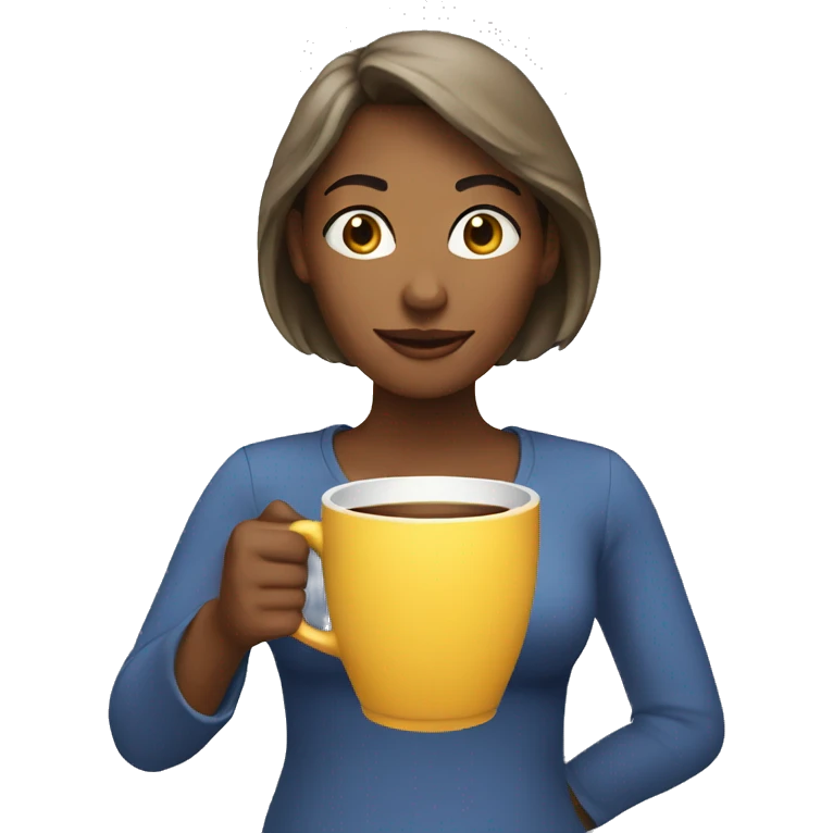 Woman with cup emoji