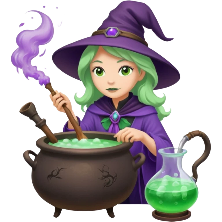 green witch cooking potion emoji