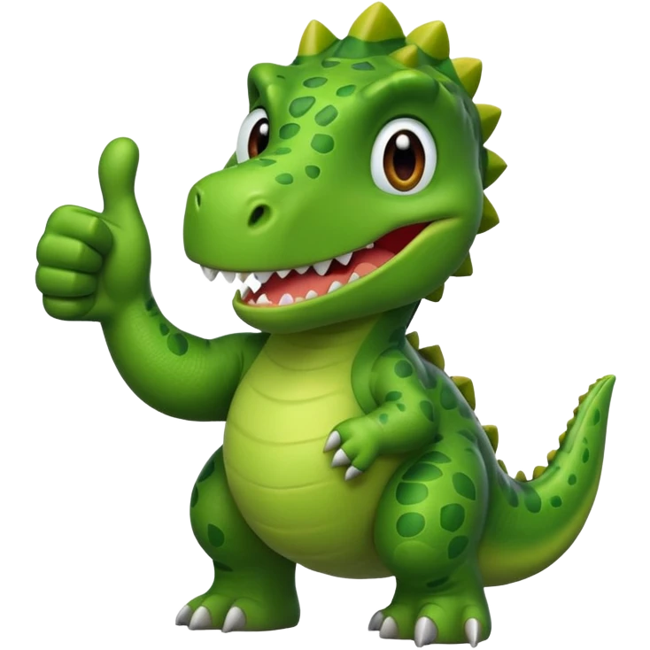 Dinosaur giving a thumbs up emoji