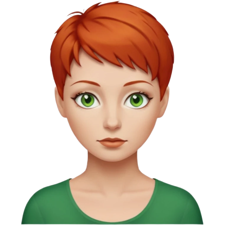 women with very short red hair emoji