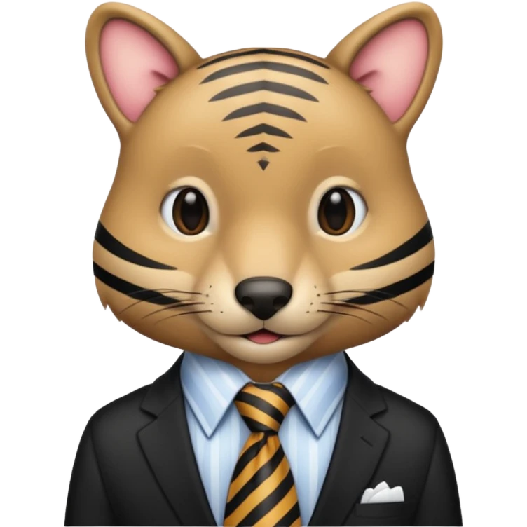 animal with striped tie emoji