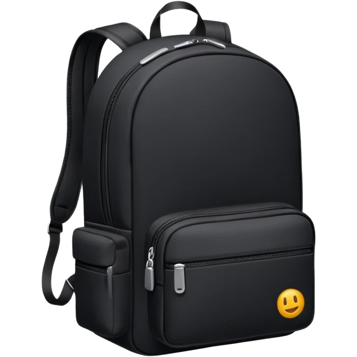black backpack no face emoji