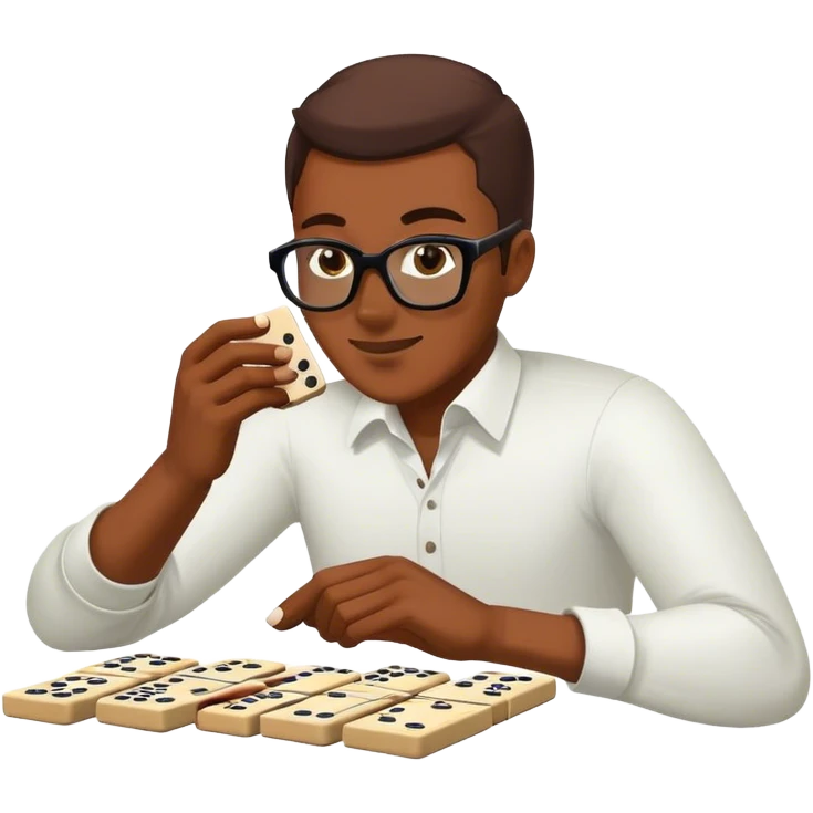 Playing dominoes emoji