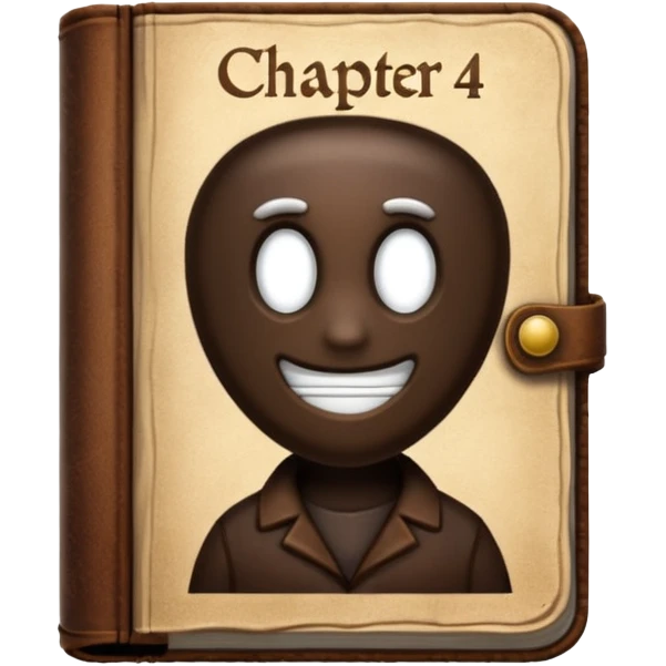Book with “Chapter 4?” stamped on it emoji