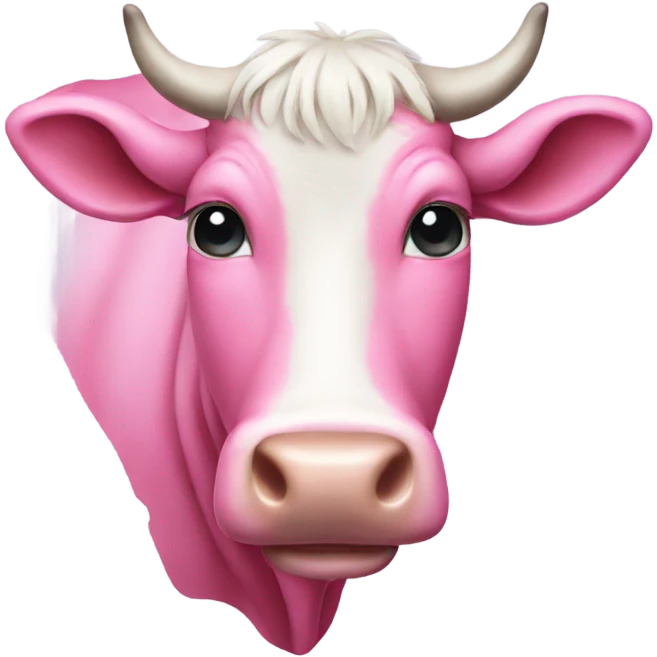 Pink cow emoji