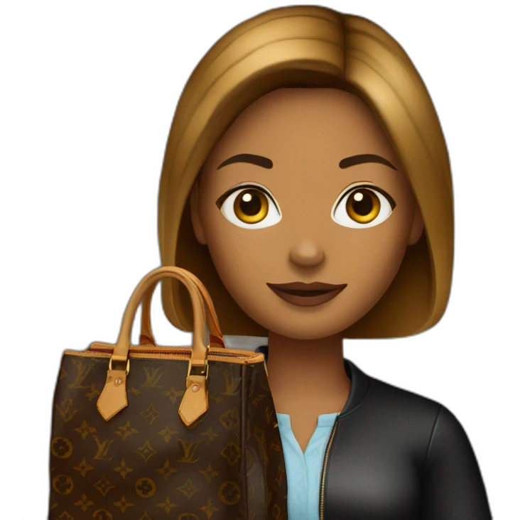 Woman with Louis Vuitton bag  emoji