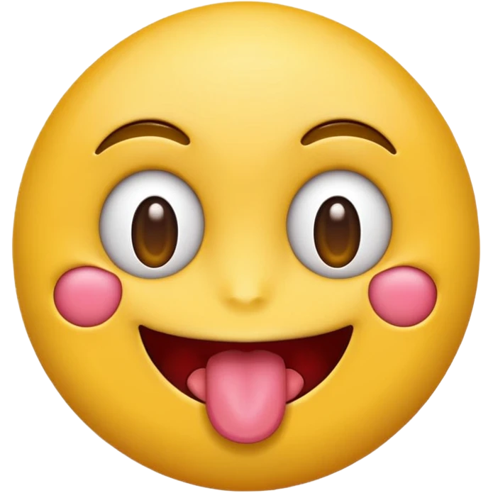 Emoji whit eart In eyes and tongue autside emoji