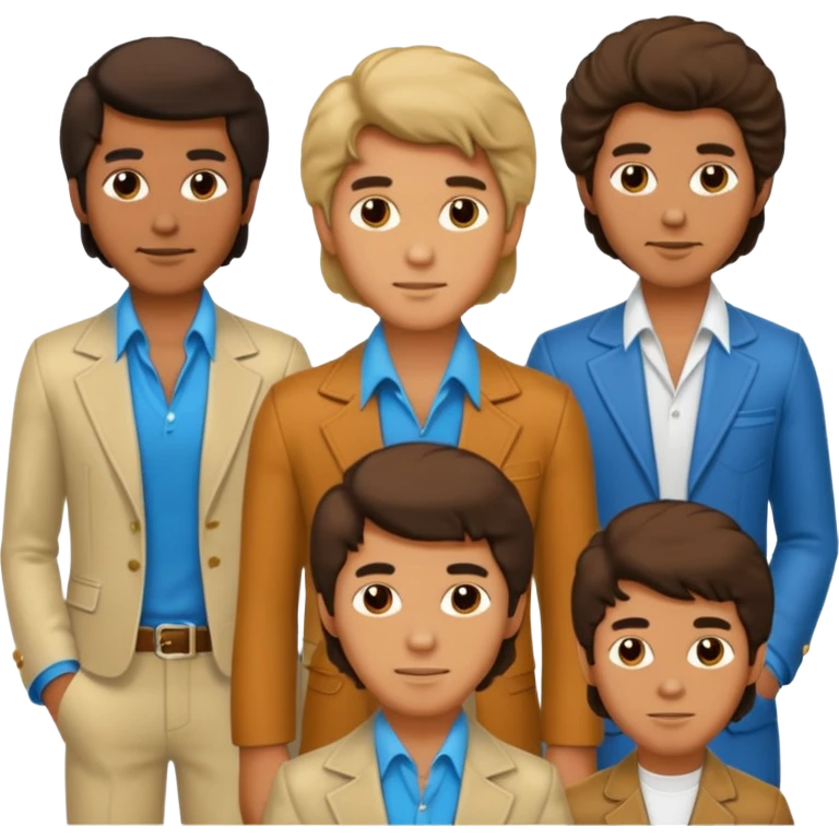 70s 80s men with hair style  emoji