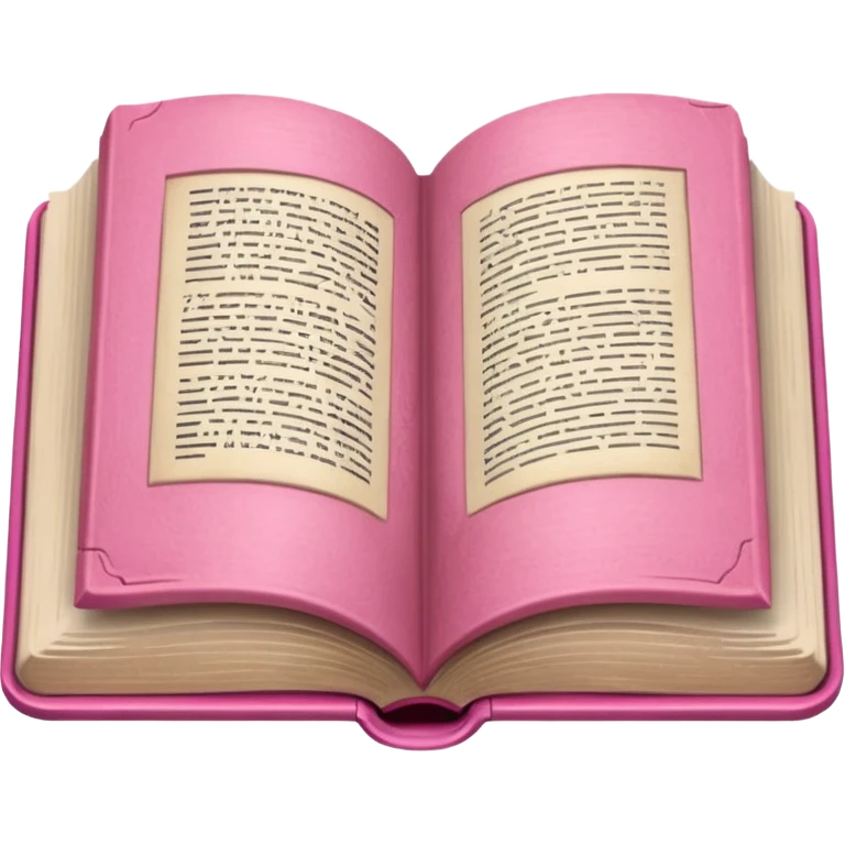 Make an open book, with normal colored pages, but a pink cover.
 emoji