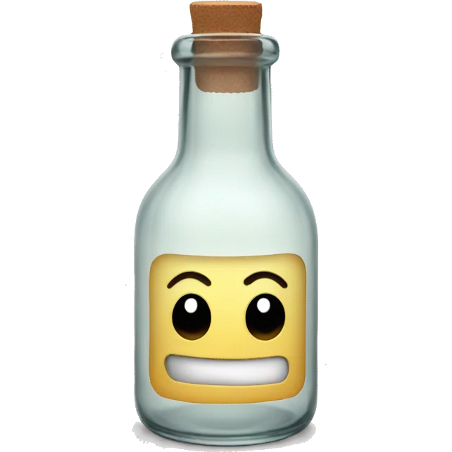 glass bottle with message emoji