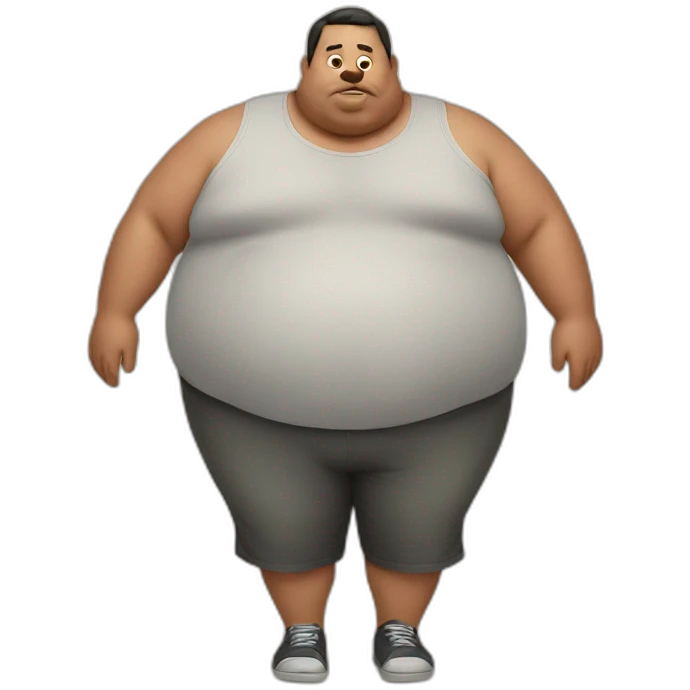 A obese man emoji