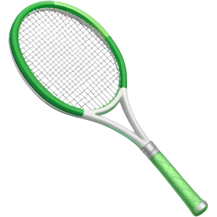 white and green (more white) glass crystal tennis racket emoji