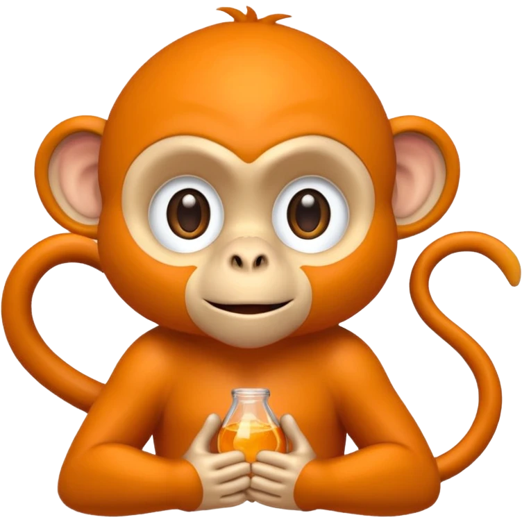 scienist orange monkey emoji