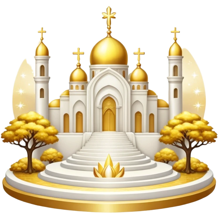 White and Golden Divine Holy Glorious Shiny Sparkly Scenic Scenery Deco Fakémon emoji